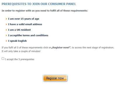 The PanelOpinea registration form