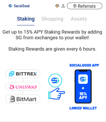 SG staking on SocialGood