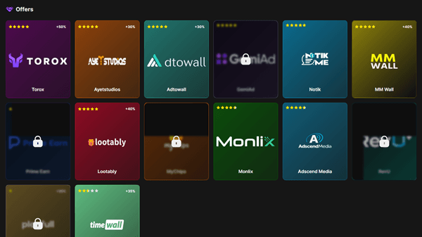 Offerwalls on Freeward