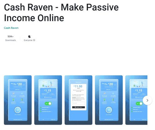 Cash Raven app for Android