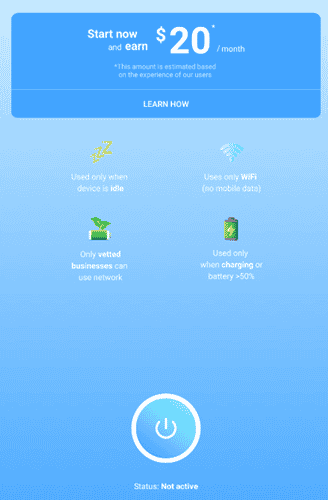 The Cash Raven app running