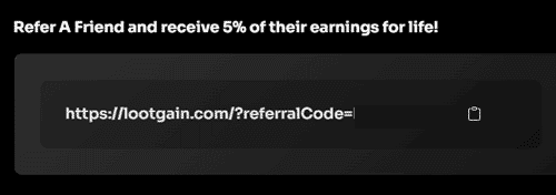 LootGain referral program