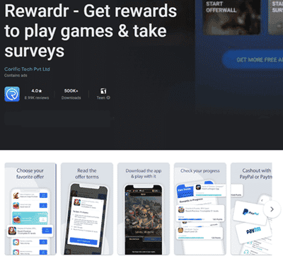 Rewardr app for Android