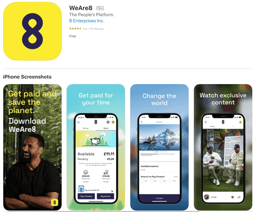 The WeAre8 app