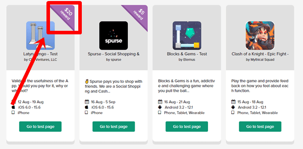 Paid and unpaid tests on Beta Family