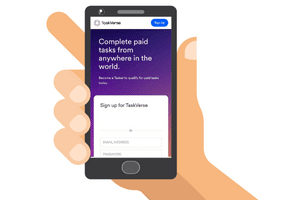 Mobile version of TaskVerse