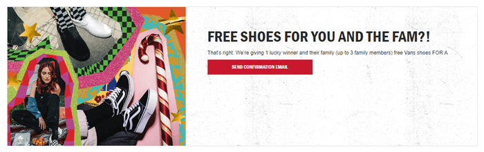 redeeming free shoes on vans family