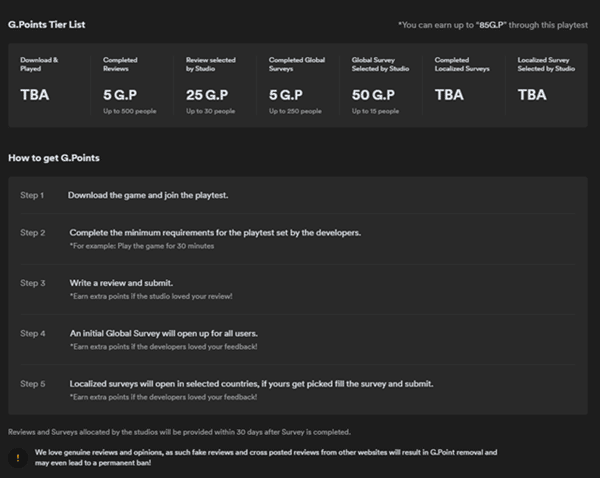 Earning points on G.Round