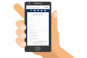 M3 Global Research on a mobile phone