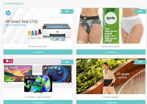 Campaigns on The Insiders member dashboard
