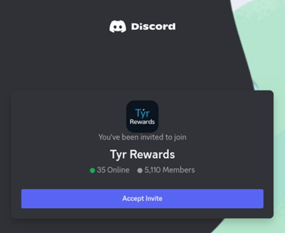 Tyr Rewards Discord support
