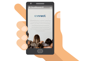 Connect by CloudResearch on a phone