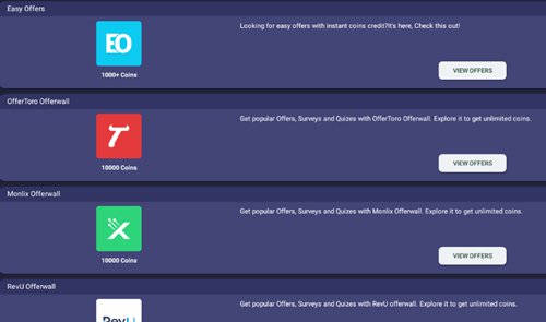 RevCash offerwalls