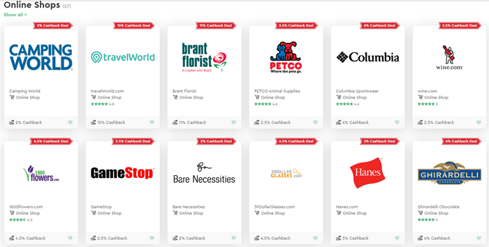 Cashback offers on myWorld