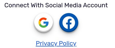 Linking a Google or Facebook account in Purple Circle