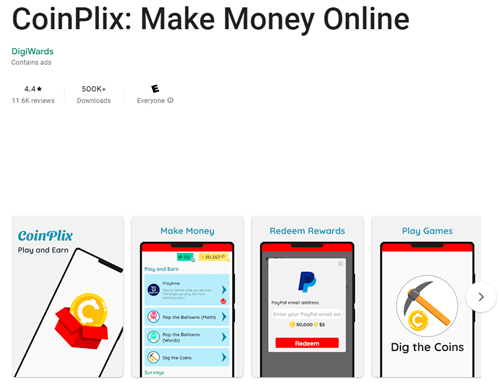 The CoinPlix app on Google Play