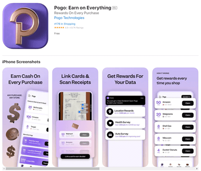 Pogo app for Android and iOS
