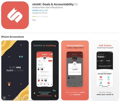 StickK app for Android and iOS
