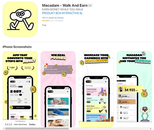 Macadam app for Android and iOS