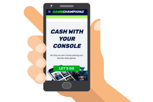 GameChampions website on a phone