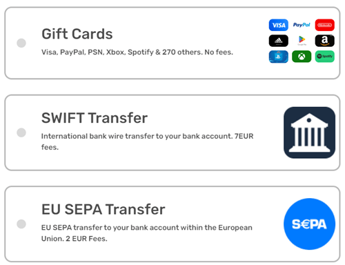 GameChampions payment methods