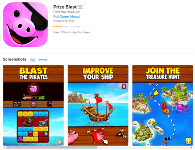 Prize Blast app for Android and iOS