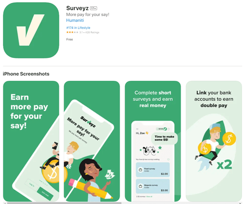 The Surveyz app