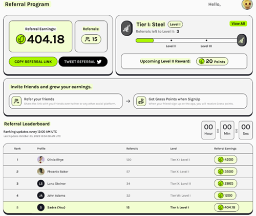 Grass referral program