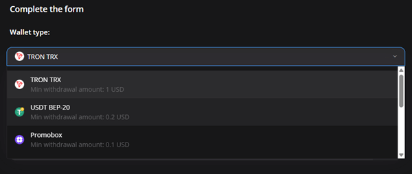 Payout options of Worker Cash