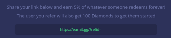 Referral program of Earnit