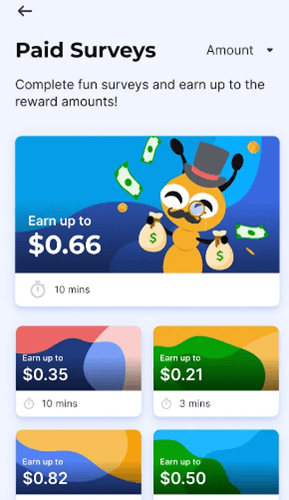 Paid surveys on ATM