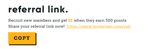 Referral program of LootPrizes