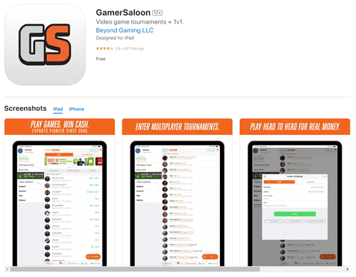 GamerSaloon app for Android and iOS