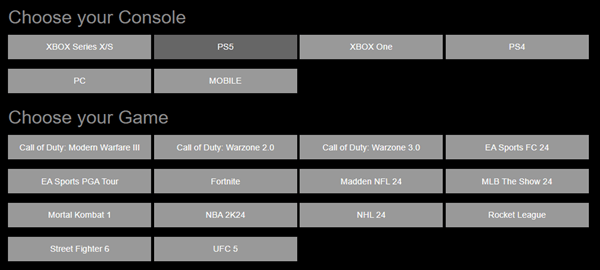 Choosing your consoles and games on GamerSaloon