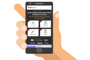 Aticlix on a mobile browser
