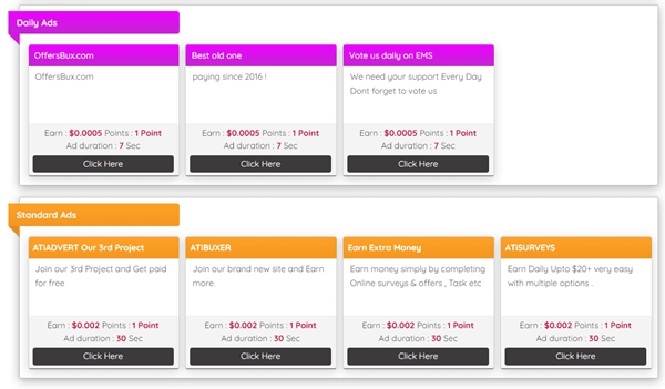 Viewing ads on Aticlix