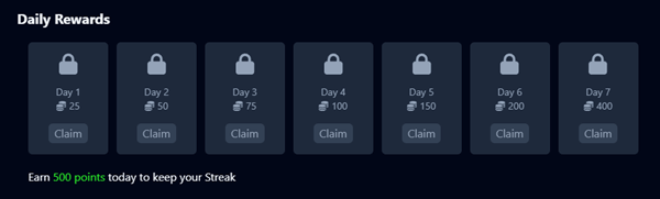 Daily rewards from CashFlipz