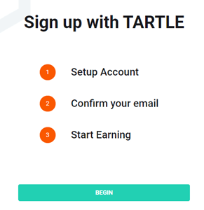 Tartle sign-up form