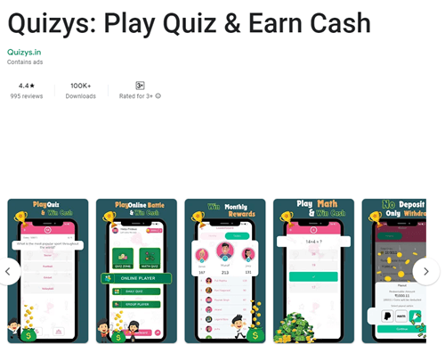 Quizys app on Google Play