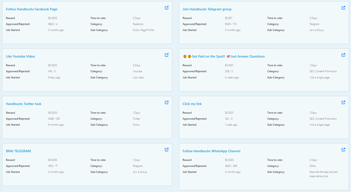 HandBucks micro tasks