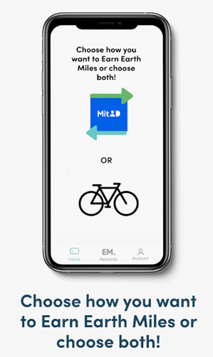 Choosing how to earn in the Earth Miles app