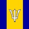 barbados flag button