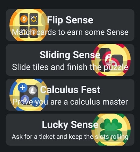 Games on Crypto Sense