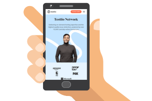 Testlio member dashboard on a phone
