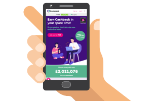 Cashback UK on a phone