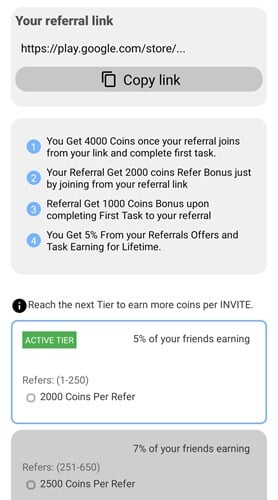 EarnX referral program