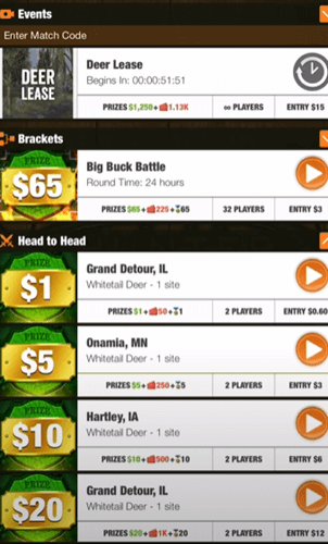 Cash matches in Big Buck Hunter: Marksman