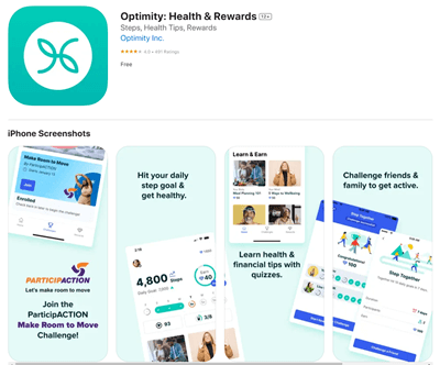 Optimity app for Android and iOS