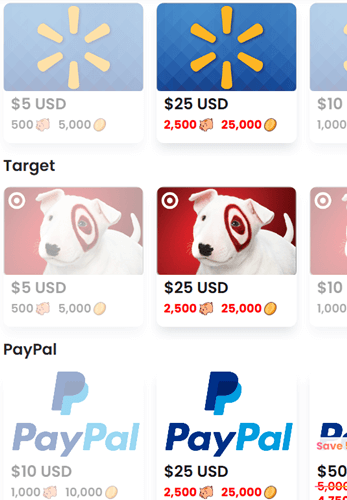 Playback Rewards PayPal and gift card rewards