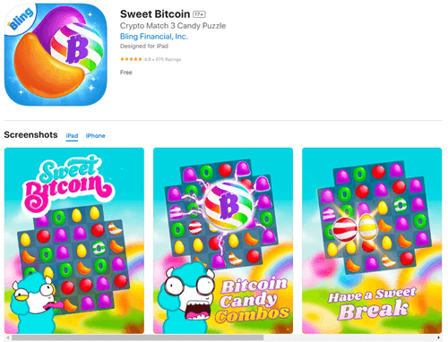 Sweet Bitcoin app for Android and iOS